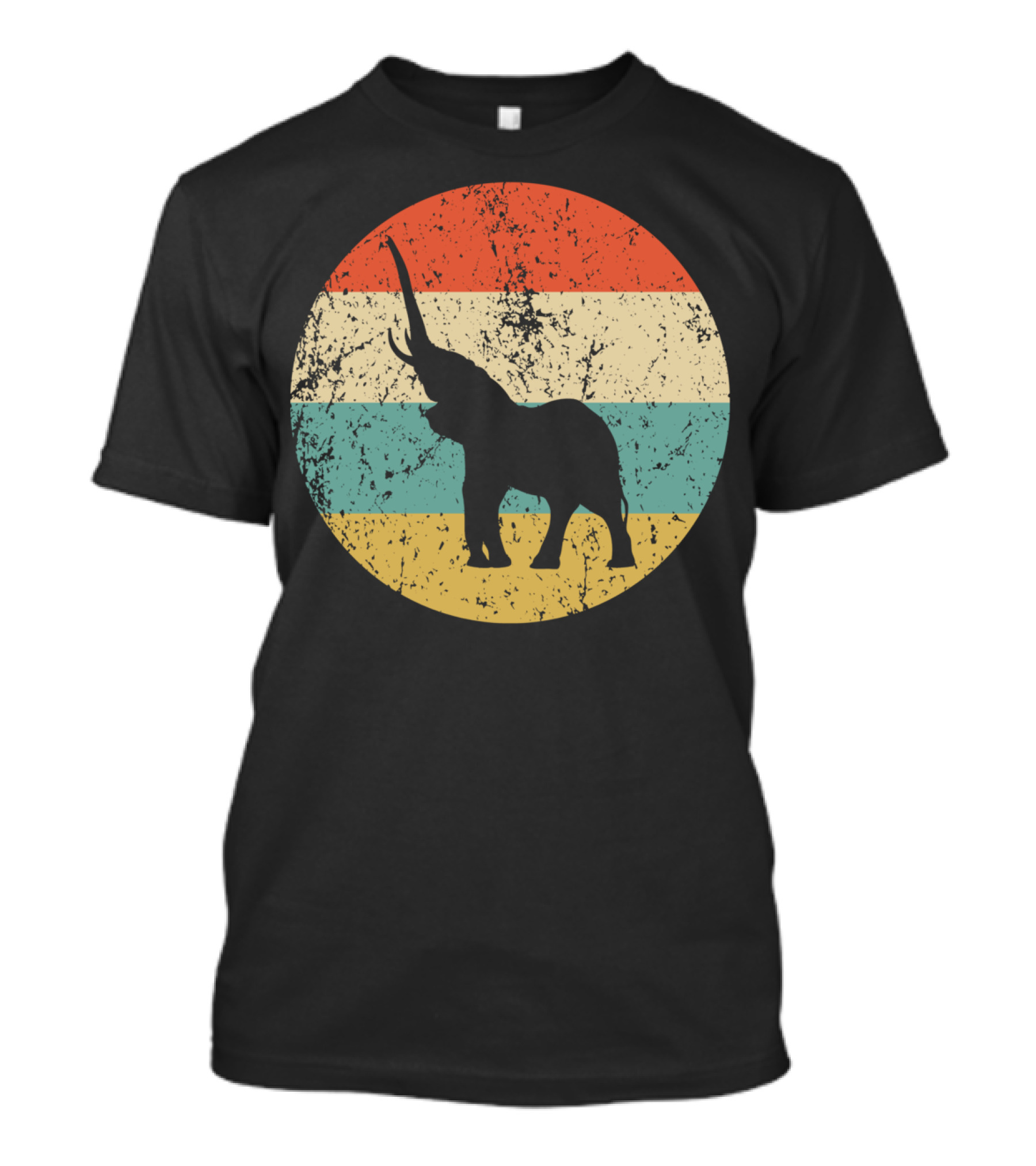 Elephant Style Retro Striped Circle T-Shirt