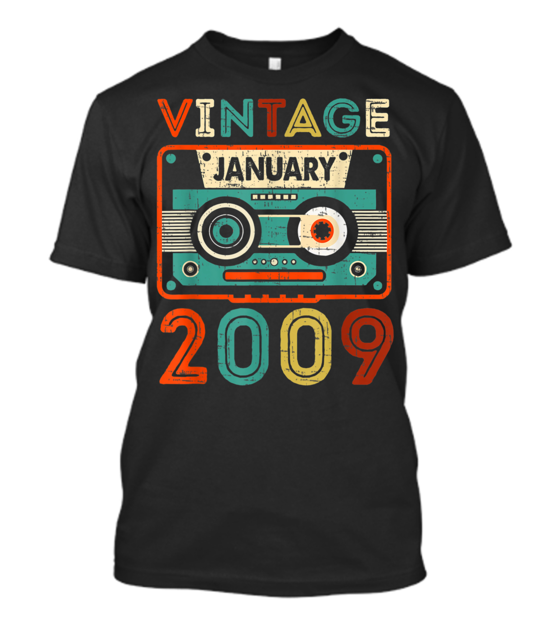 Vintage January 2009 Cassette Tape T-Shirt
