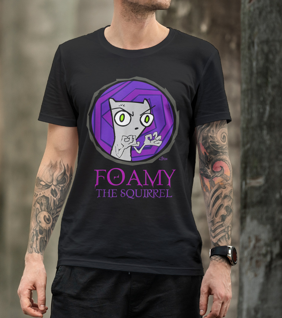 Foamy The Squirrel Classic Series Angry Cartoon Character T-Shirt