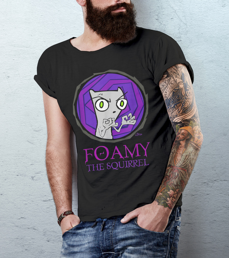 Foamy The Squirrel Classic Series Angry Cartoon Character T-Shirt