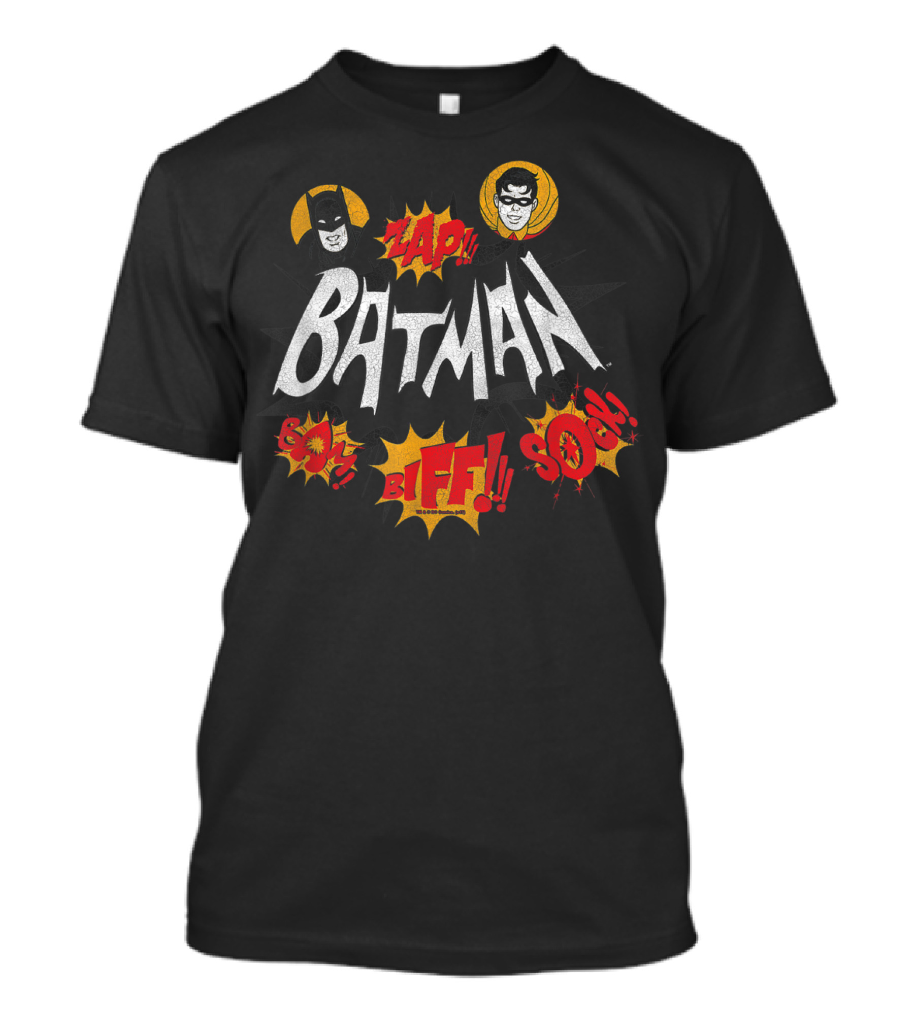 Batman TV Series Classic Comic Sound Effects Bam Biff Pow Zap T-Shirt