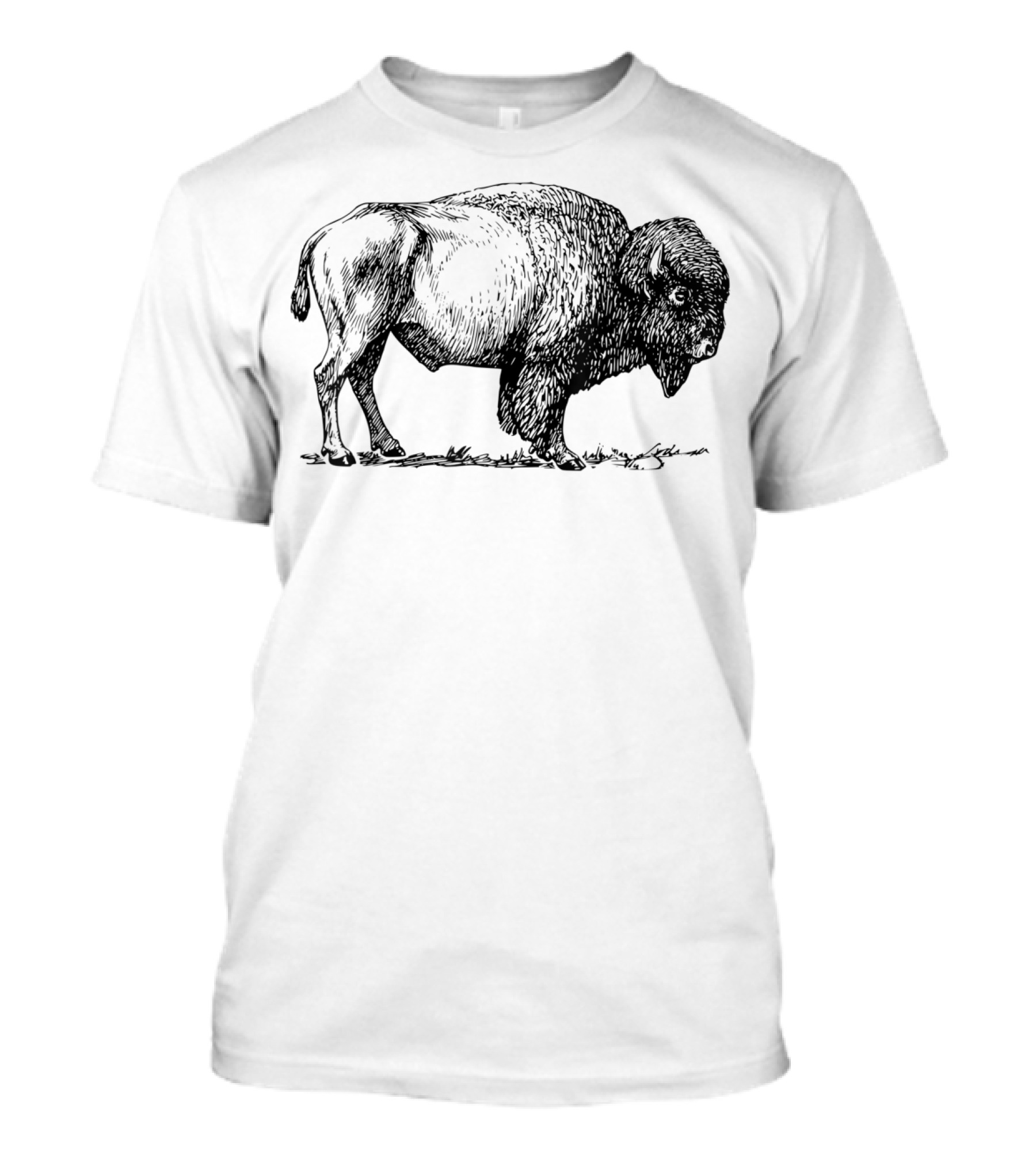 Buffalo American Bison Sketch T-Shirt