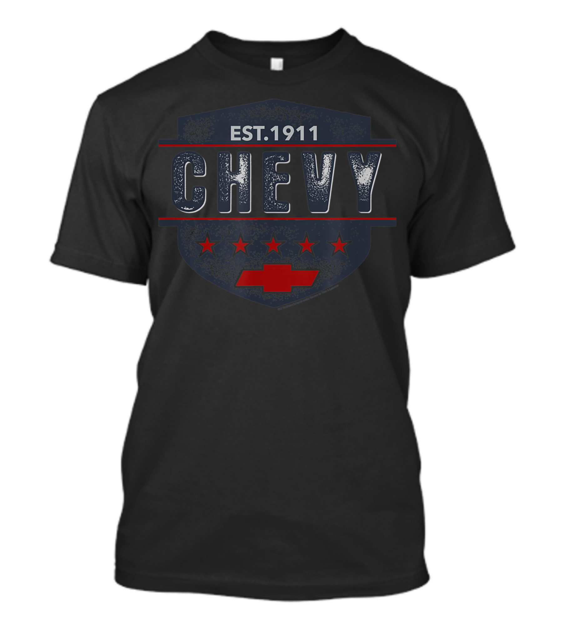 EST. 1911 Chevy Classic Look Style Five Stars Red Bowtie 30679 T-Shirt