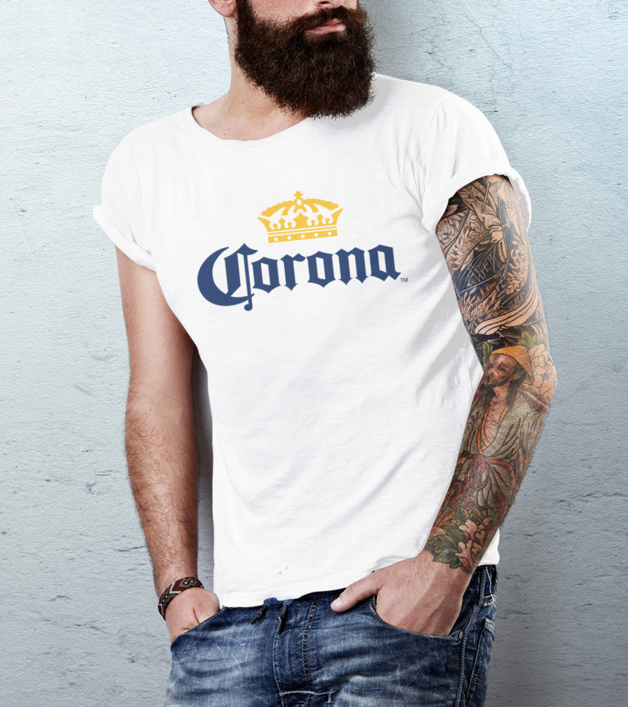 Corona Beer Logo With Golden Crown T-Shirt