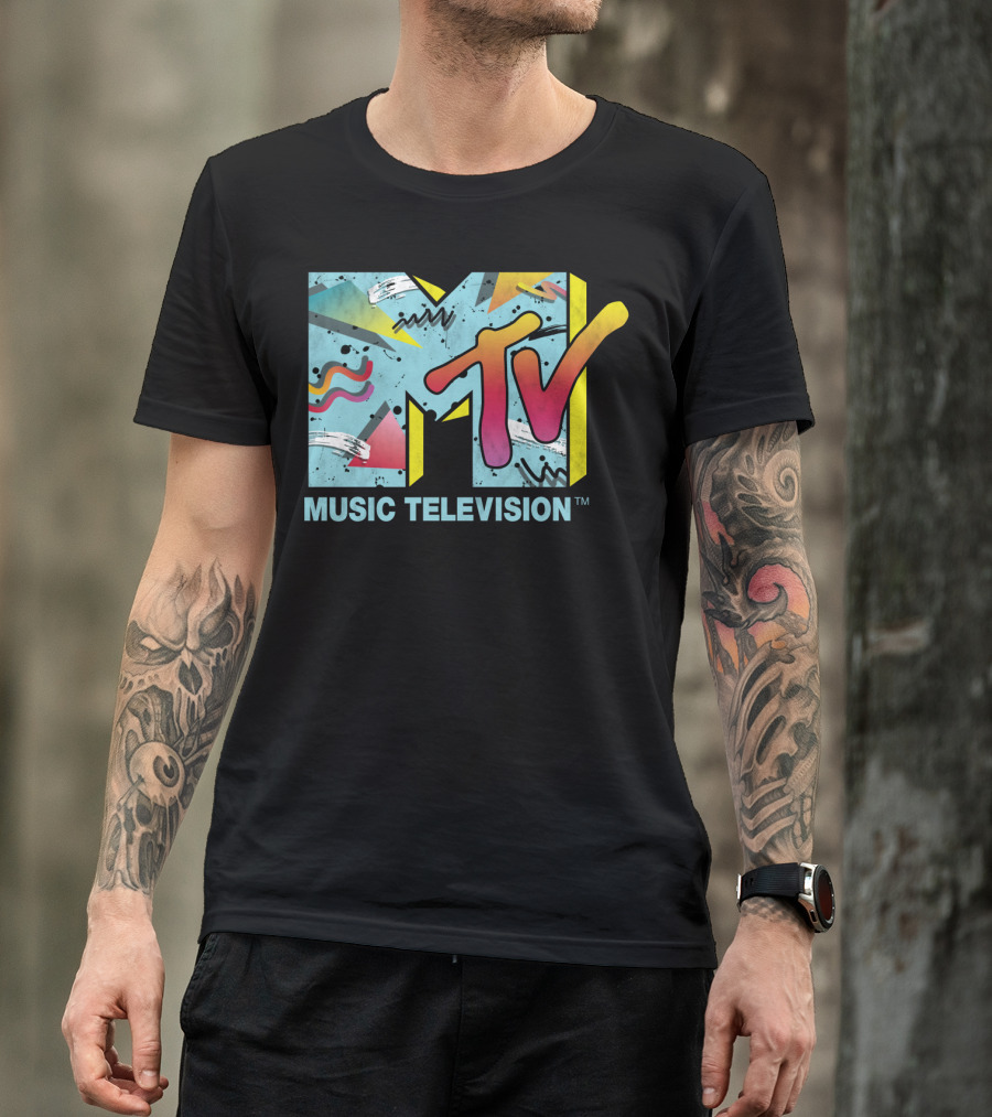 MTV 80s Music Television Retro Print Longsleeve T-Shirt