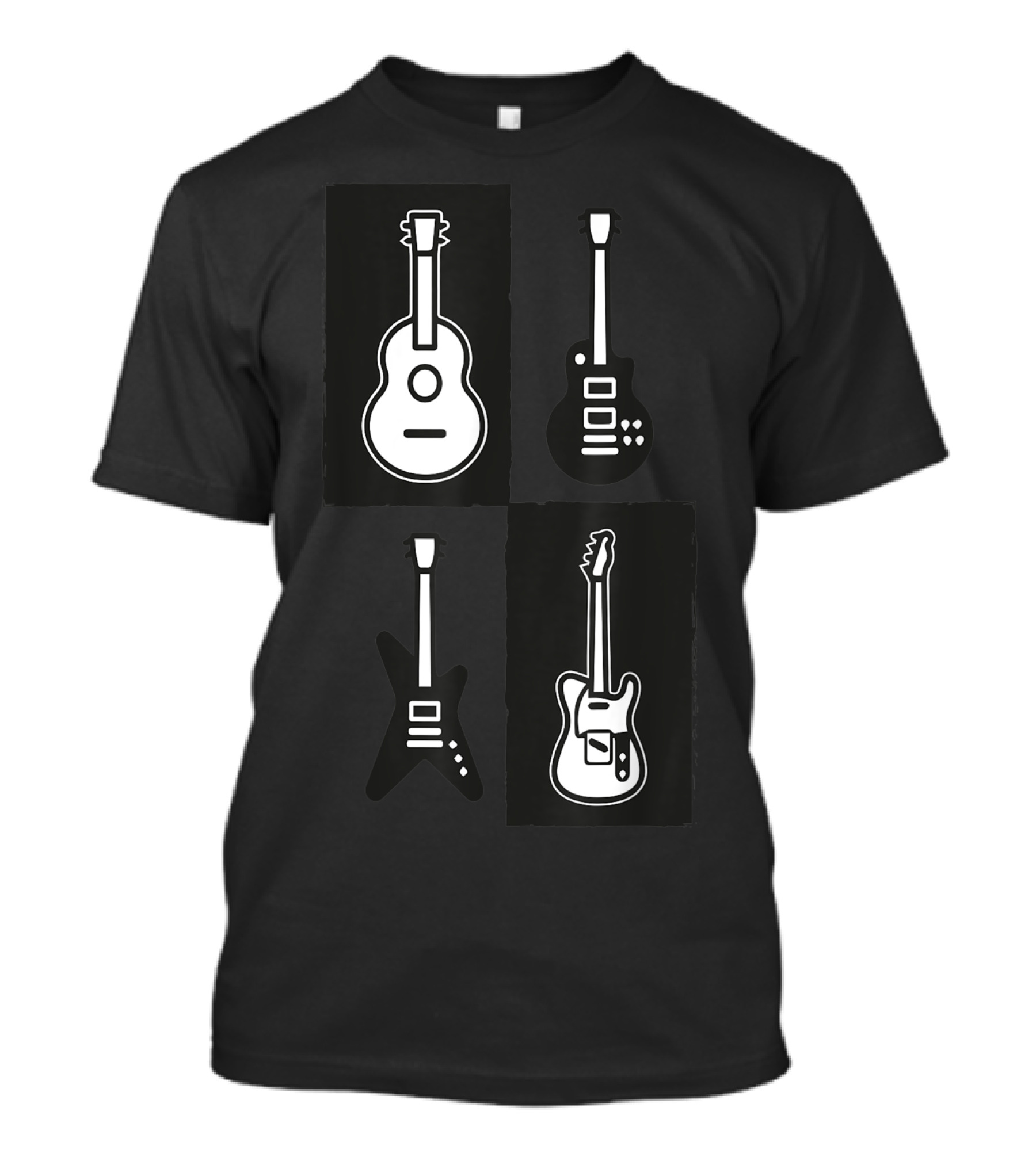 Vintage Classic Guitars Electric Acoustic Iconic Instrument T-Shirt