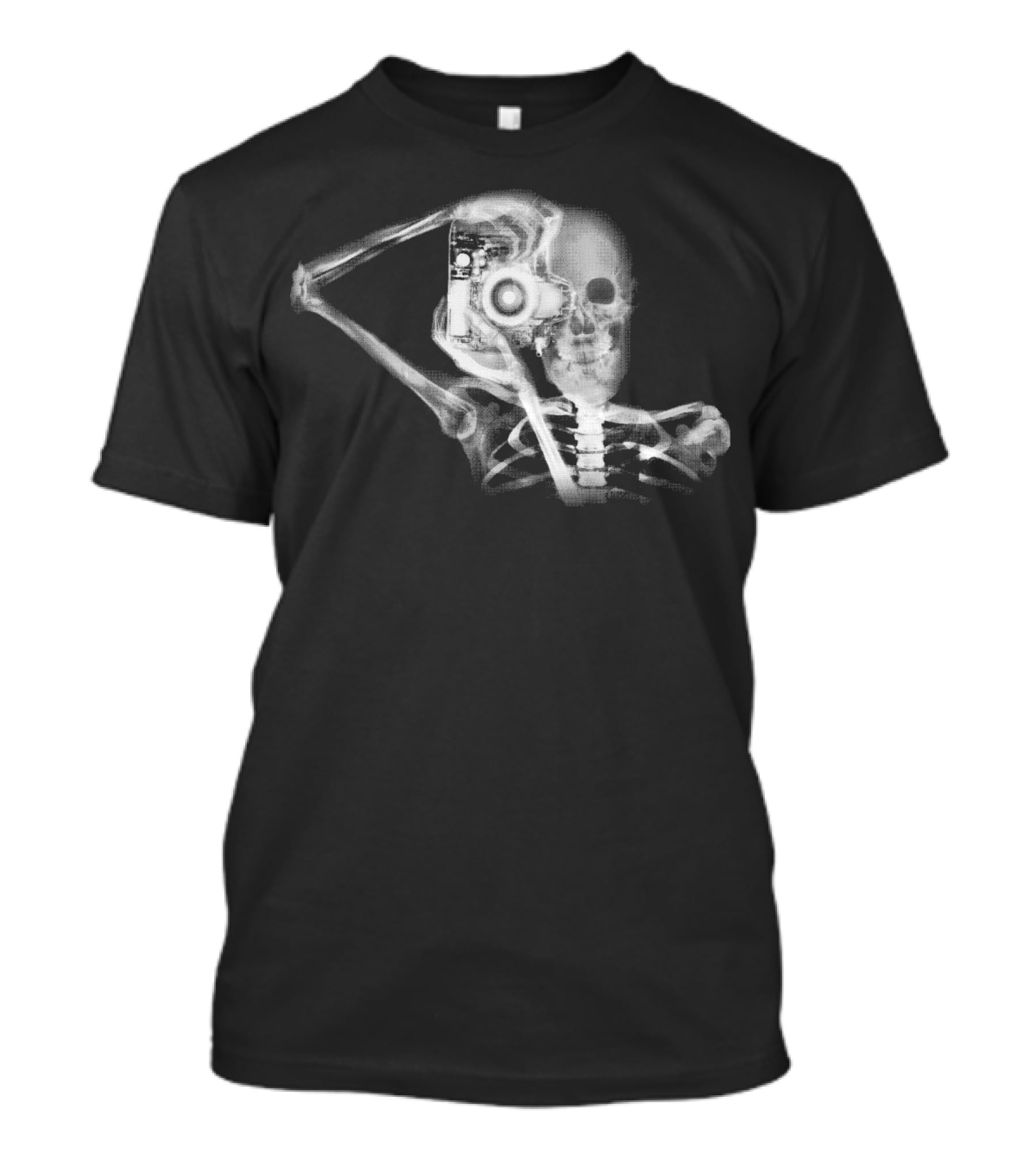 Photography X Ray Skeleton Holding Camera T-Shirt