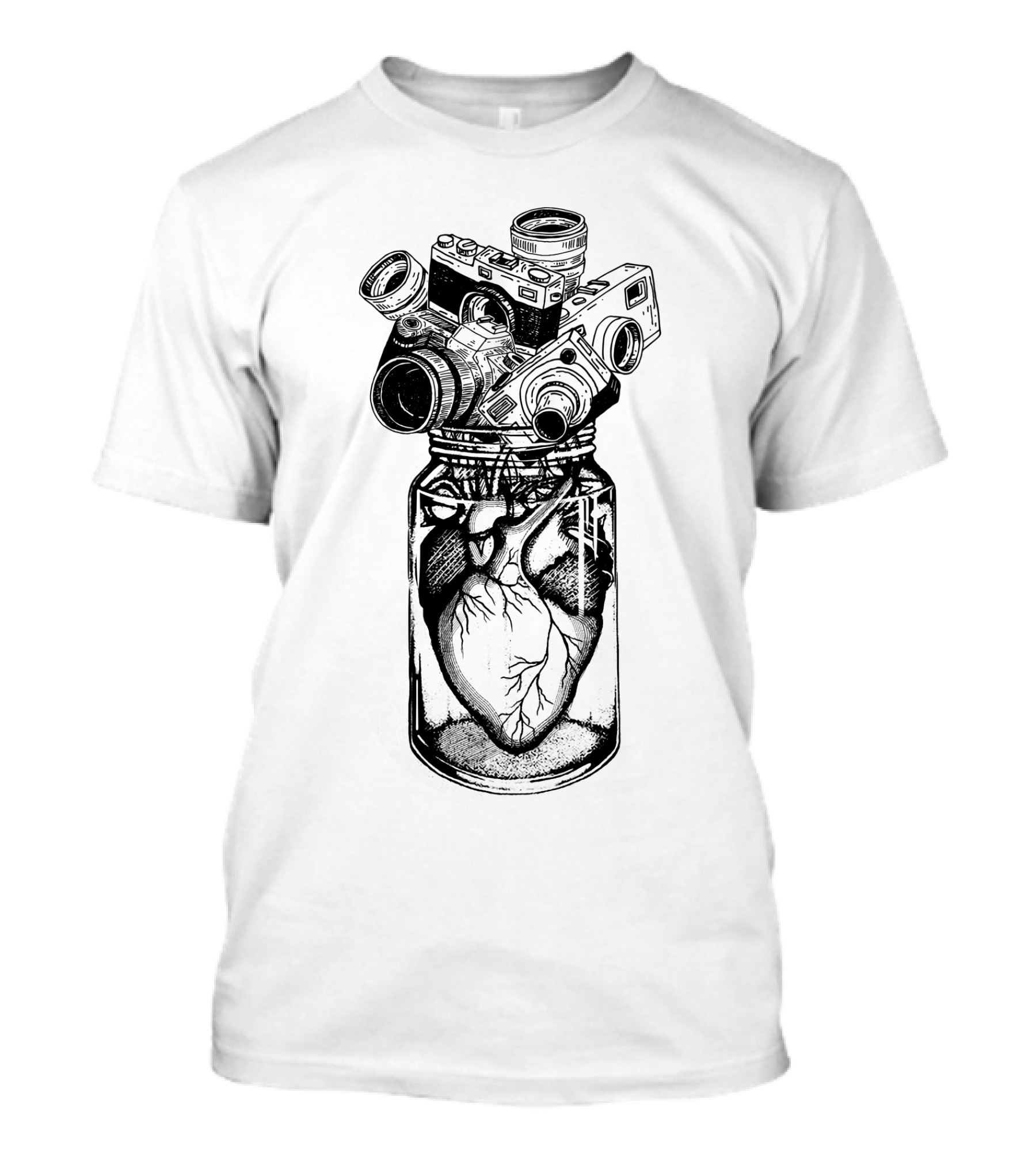 Camera Heart Jar Collection T-Shirt