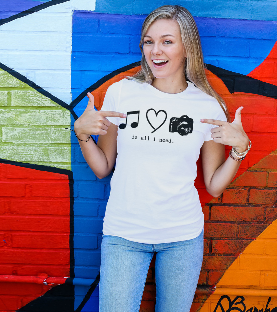Music Love Camera Is All I Need T-Shirt