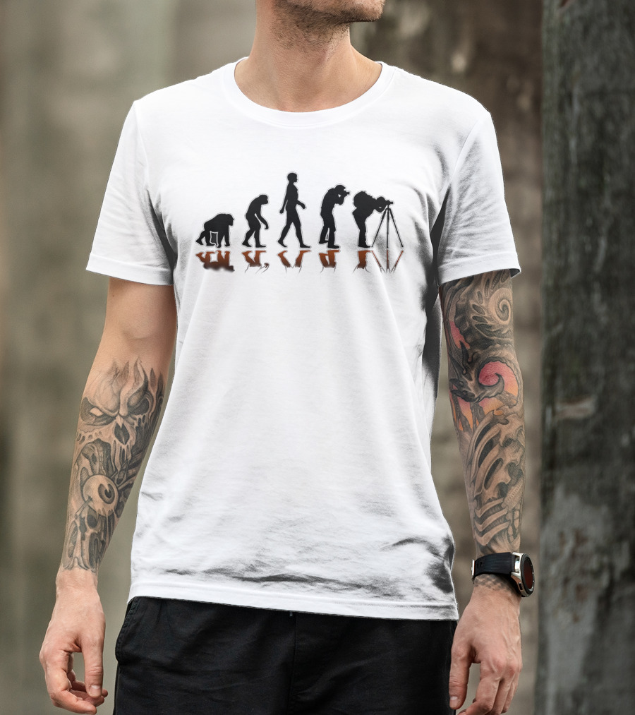 Photography Evolution Silhouette Progression T-Shirt