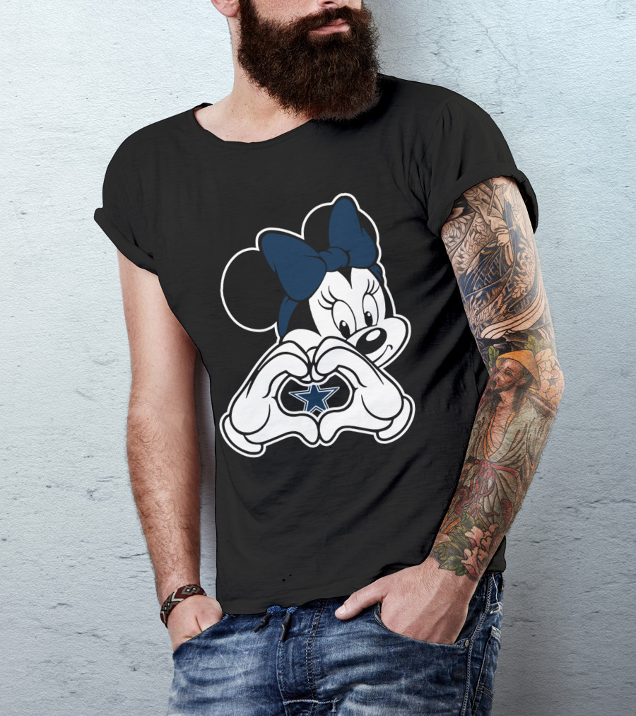 Dallas Cowboys Minnie Mouse Heart Star T-Shirt