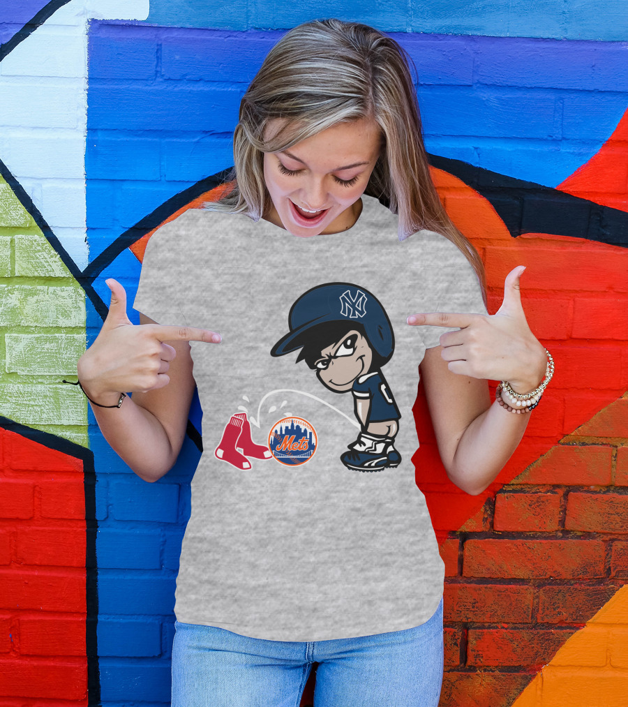 New York Yankees Vs Red Sox Mets Rivalry T-Shirt