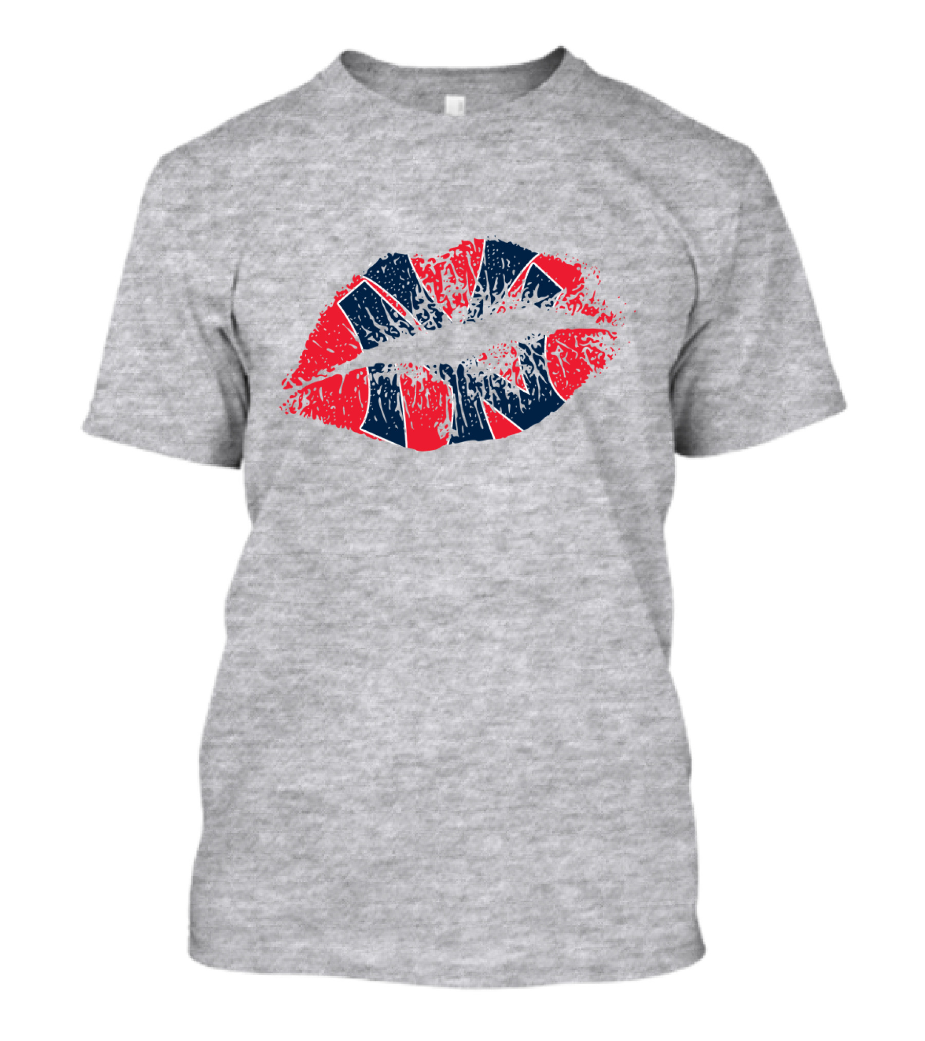 New York Yankees Lip Print Union Jack Flag Style T-Shirt