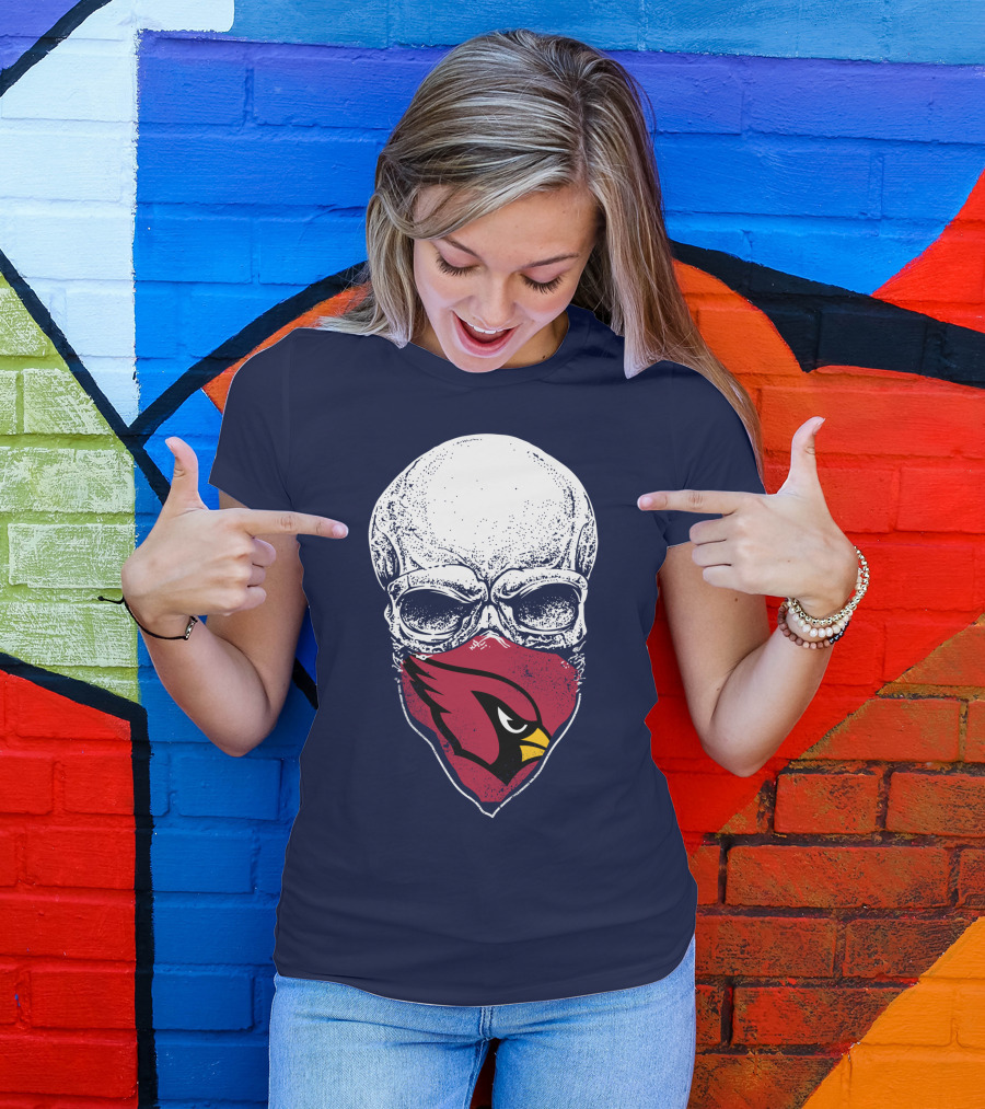 Cardinals Fans Skull Bandana T-Shirt