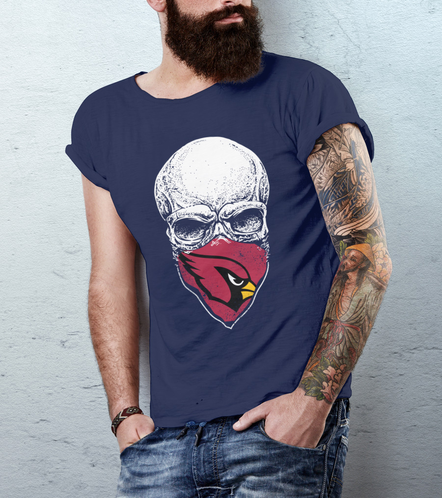 Cardinals Fans Skull Bandana T-Shirt