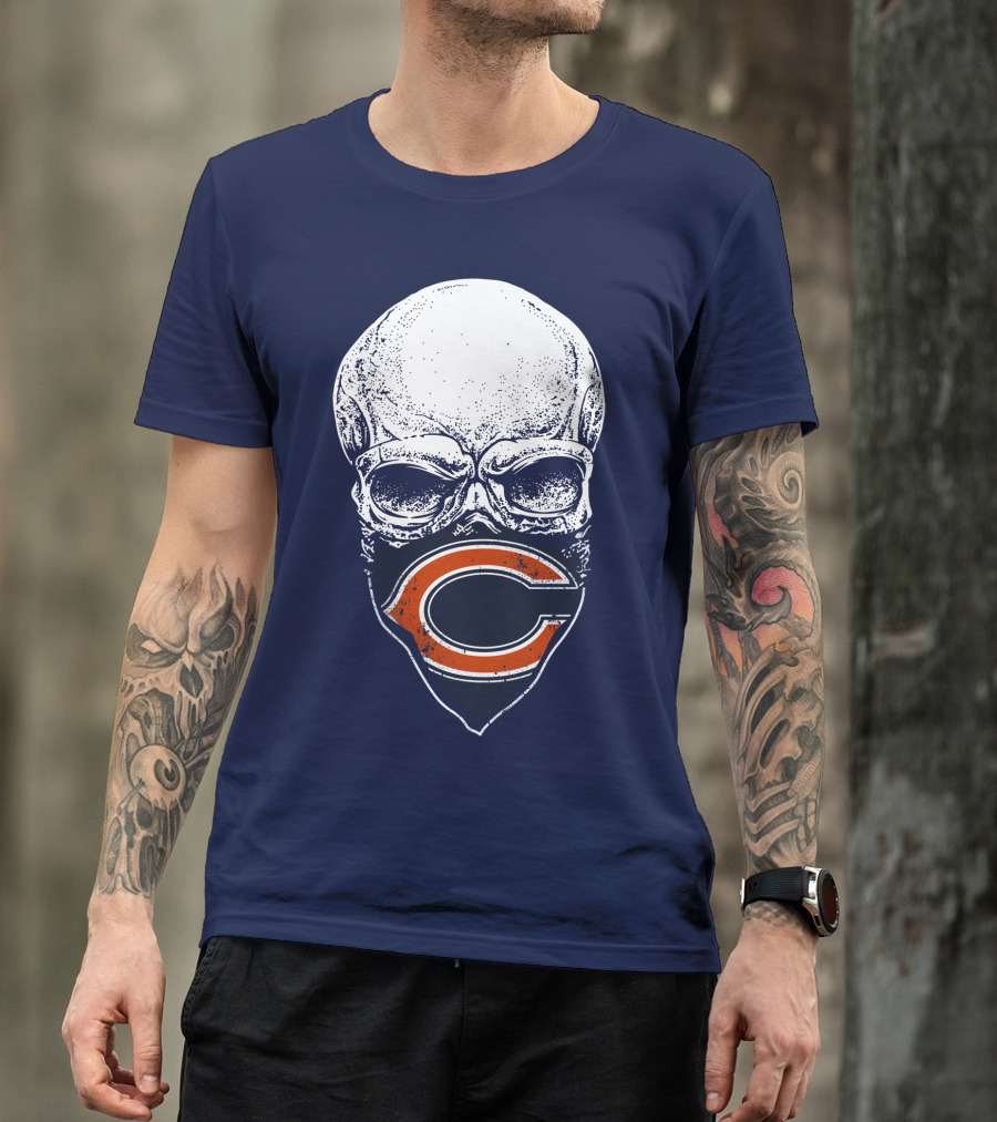 Chicago Bears Skull C T-Shirt