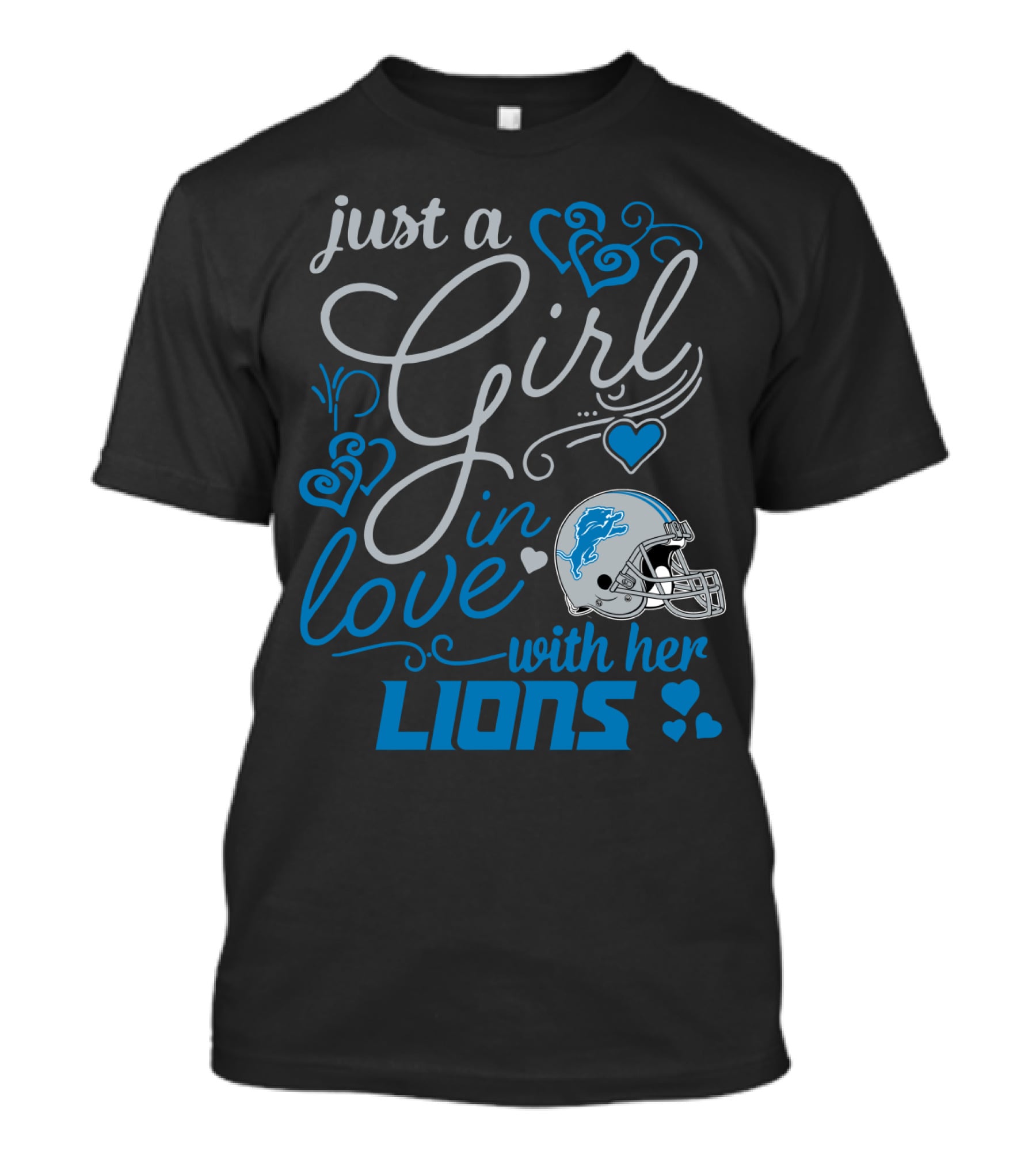 Just A Girl In Love With Her Detroit Lions T-Shirt