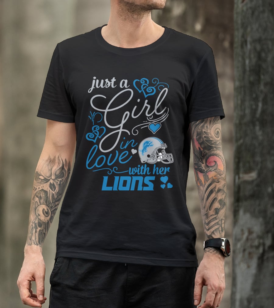 Just A Girl In Love With Her Detroit Lions T-Shirt