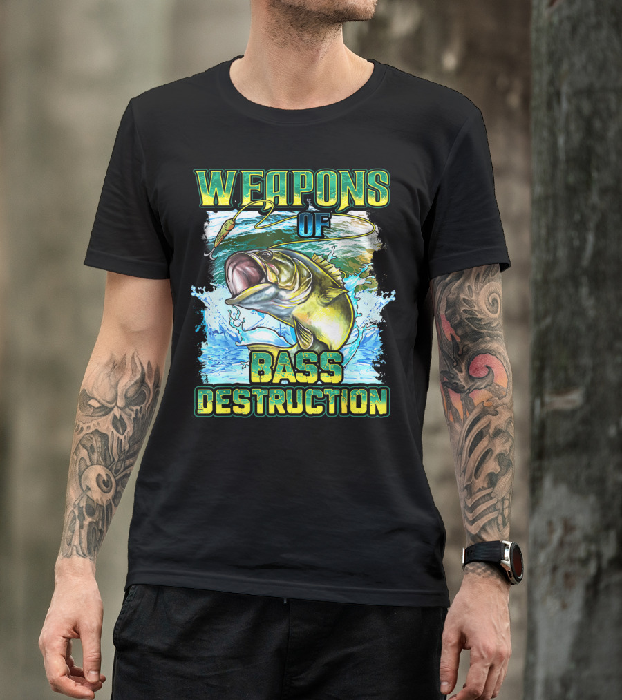Weapons Of Bass Destruction Fisherman Bass Fishing T-Shirt
