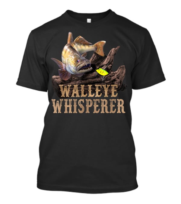 Walleye Whisperer Large Walleye With Fishing Lure T-Shirt