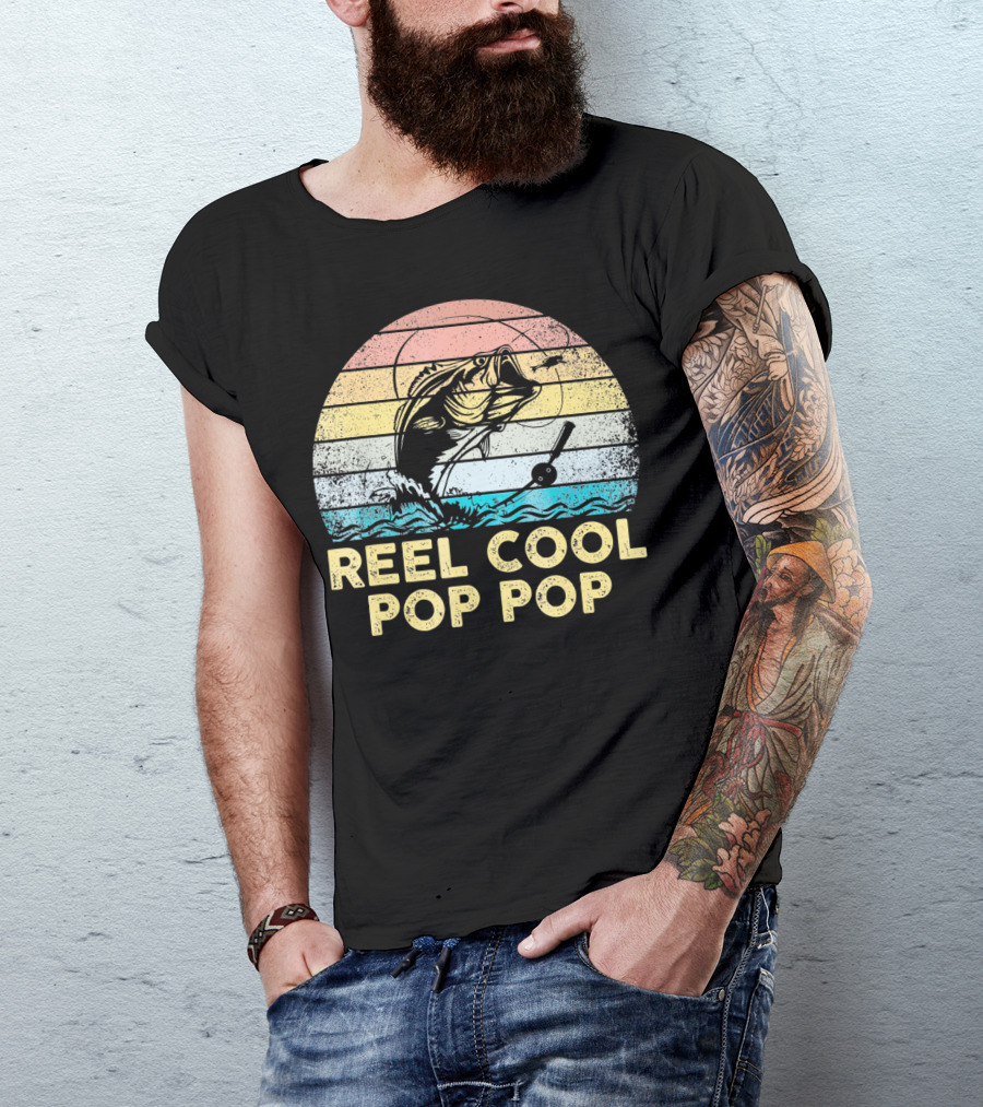 Reel Cool Pop Pop Retro Vintage Fishing Reel T-Shirt