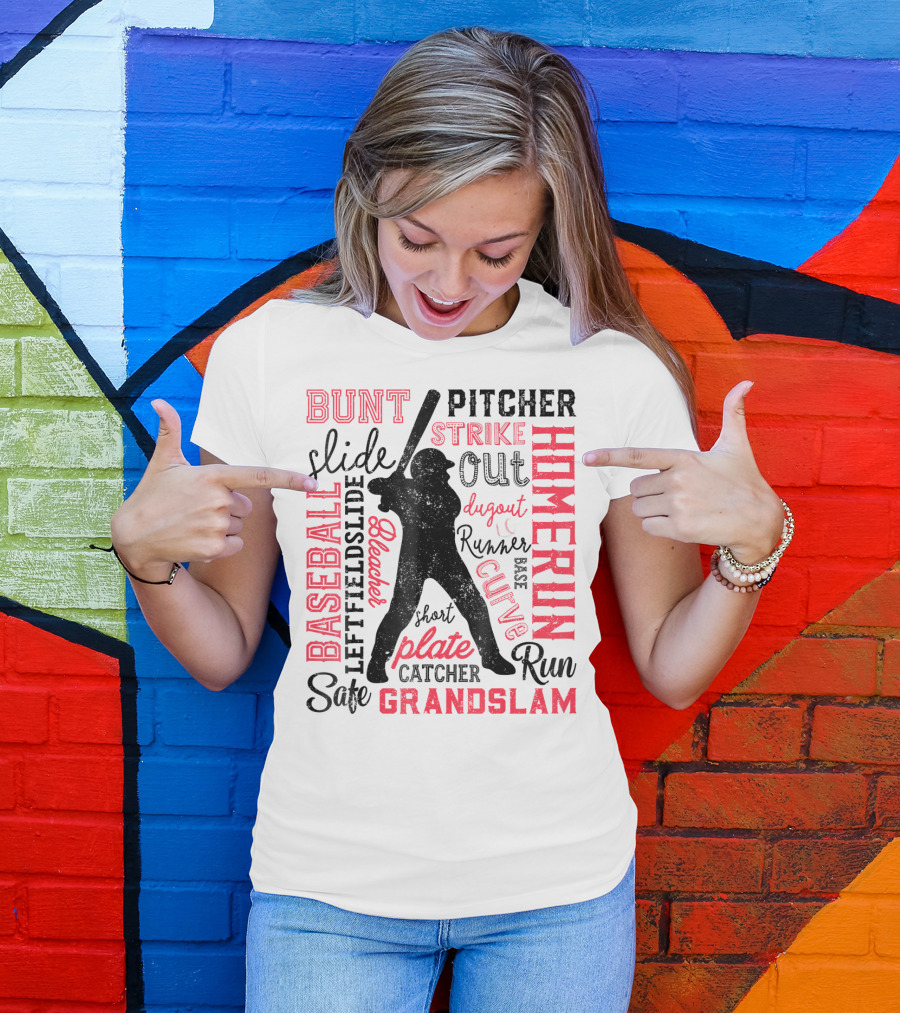 Baseball Men Batter Pitcher Catcher Homerun Grandslam Dugout Plate Strike T-Shirt