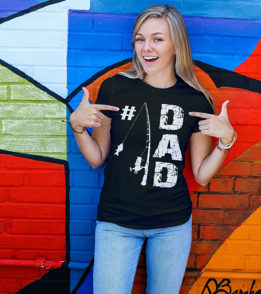 Dad Fishing Rod And Fish T-Shirt