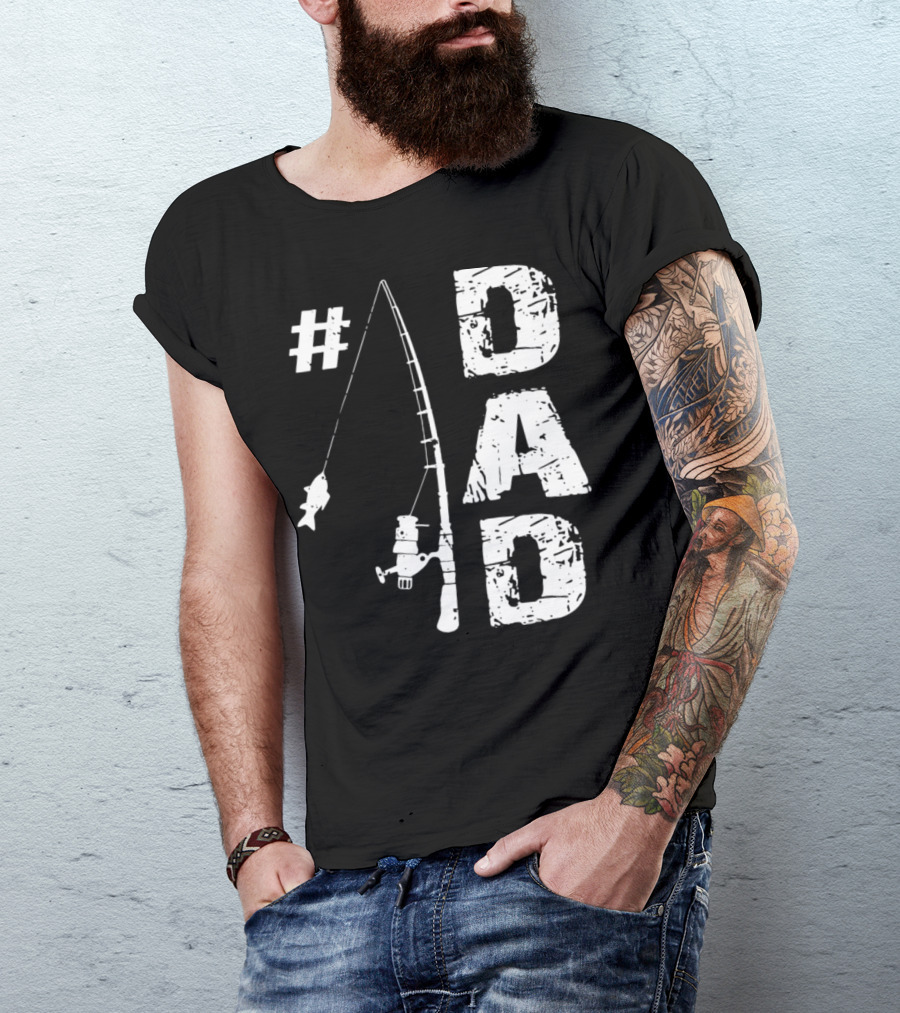 Dad Fishing Rod And Fish T-Shirt