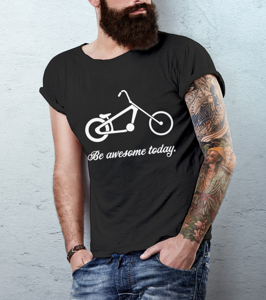 Be Awesome Today Bicycle T-Shirt