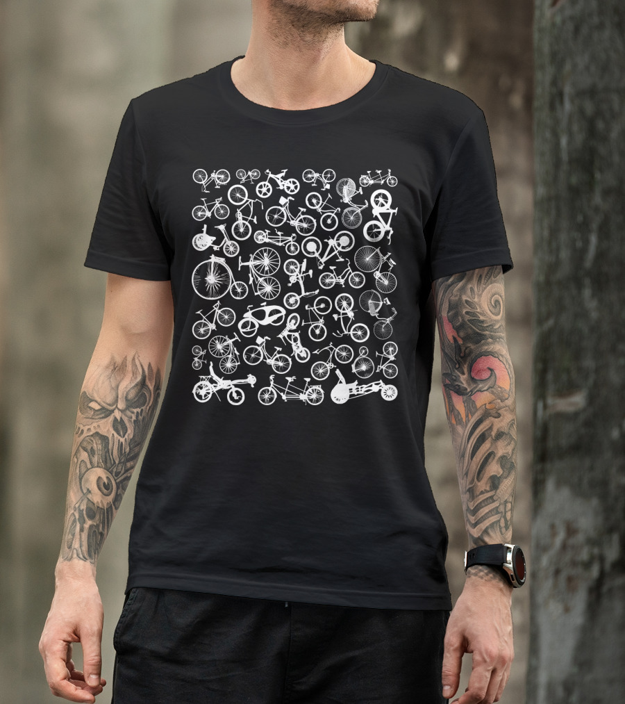 Bike Bicycle Madness Multitude Of Bikes T-Shirt