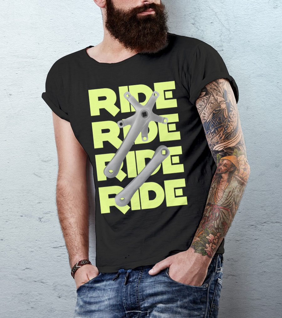 RIDE RIDE RIDE Bike Crankset T-Shirt