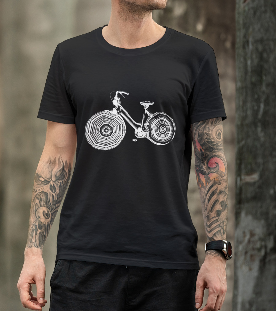 Bikeadelic Groovy Spiral Wheel Bicycle T-Shirt