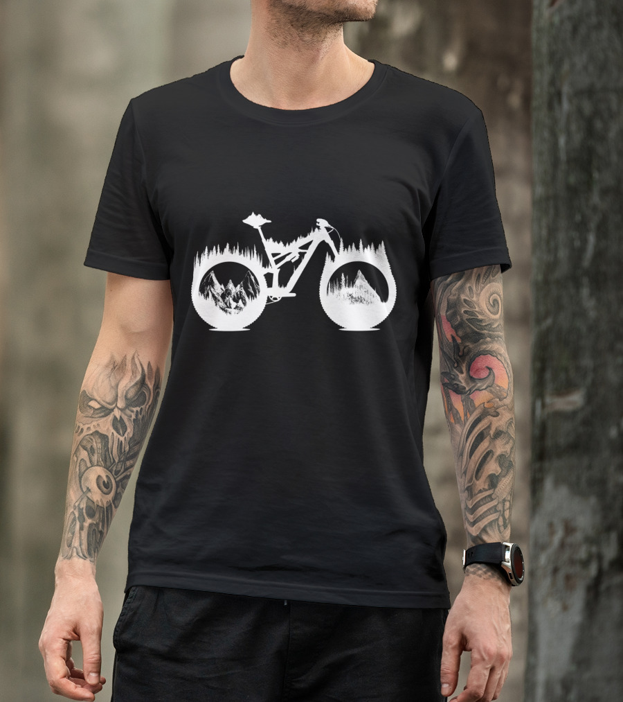 Enduro Mountain Bike Forest Landscape Adventure T-Shirt