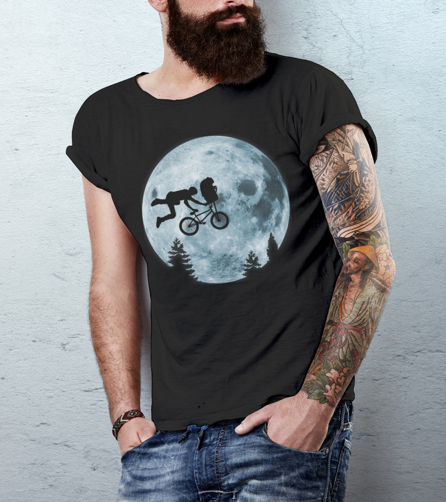 Extreme Terrestrial Moon Biking T-Shirt
