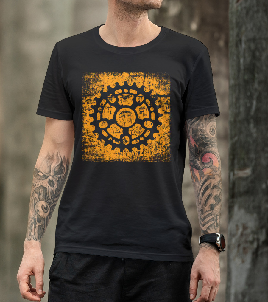 Grunge Gear Distressed Orange Sprocket T-Shirt