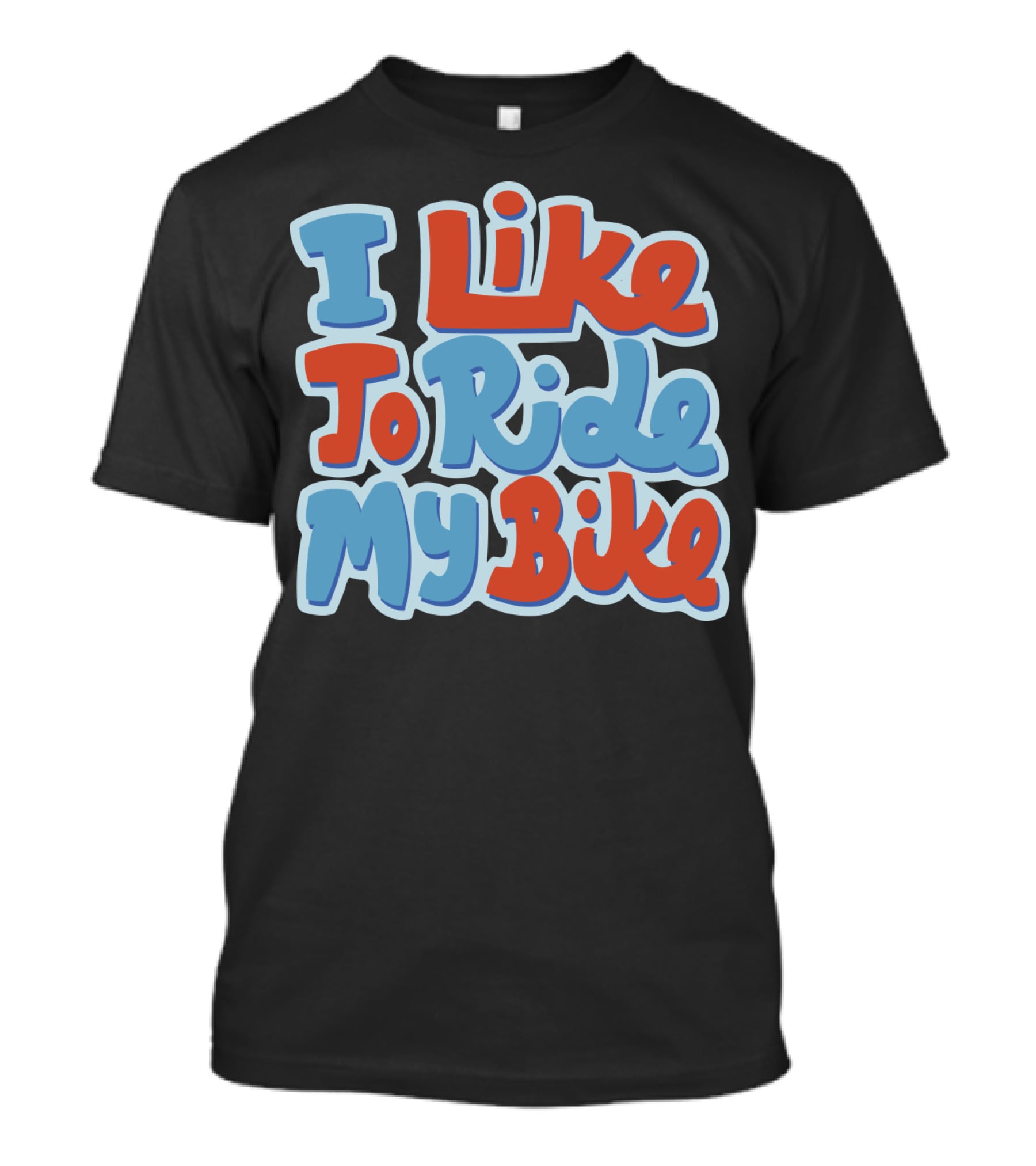 I Like To Ride My Bike Retro Typography T-Shirt