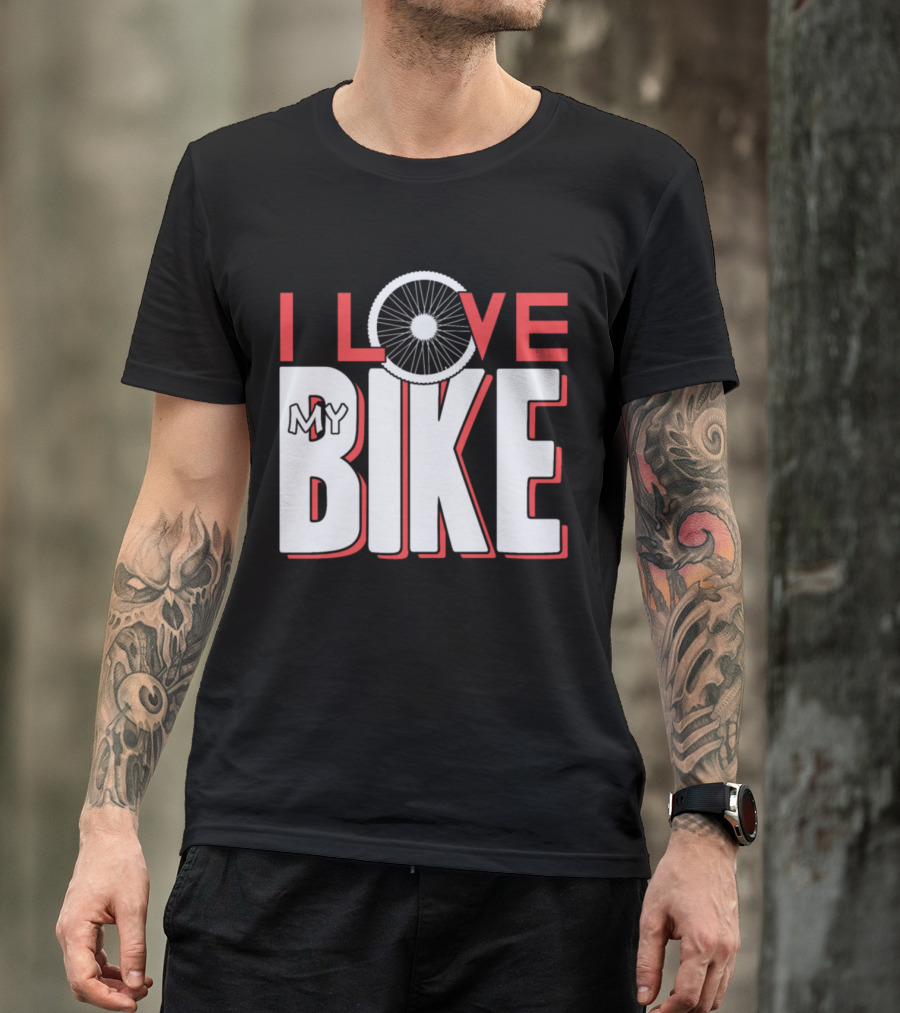 I Love My Bike Bicycle Wheel T-Shirt