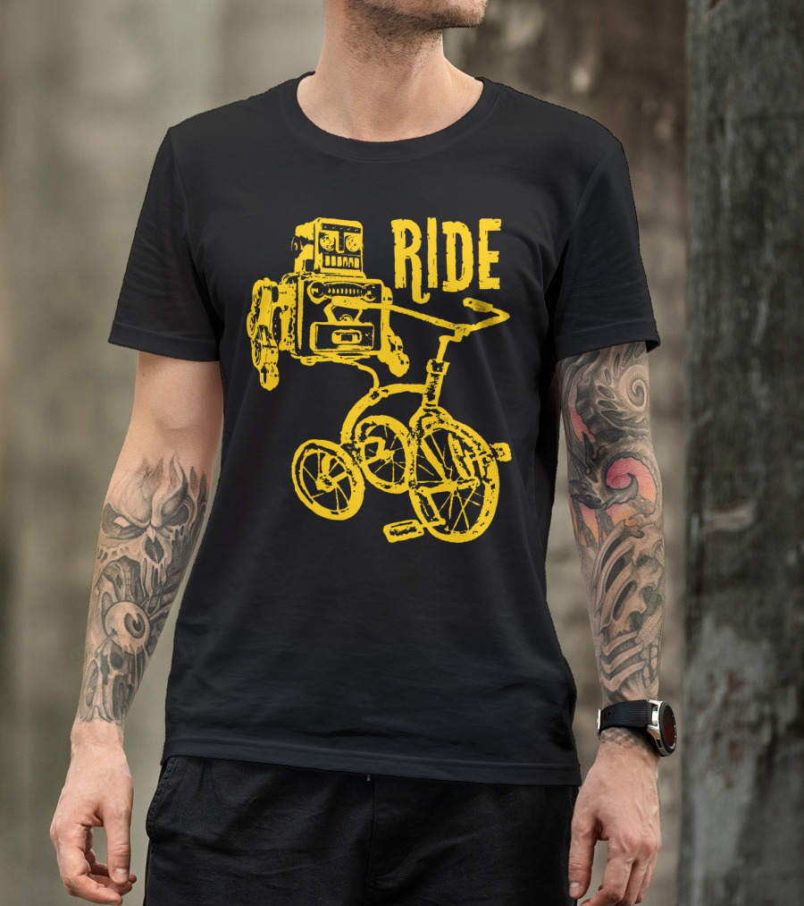 I Want To Ride My Tricycle Robot On Trike Vintage Style RIDE T-Shirt