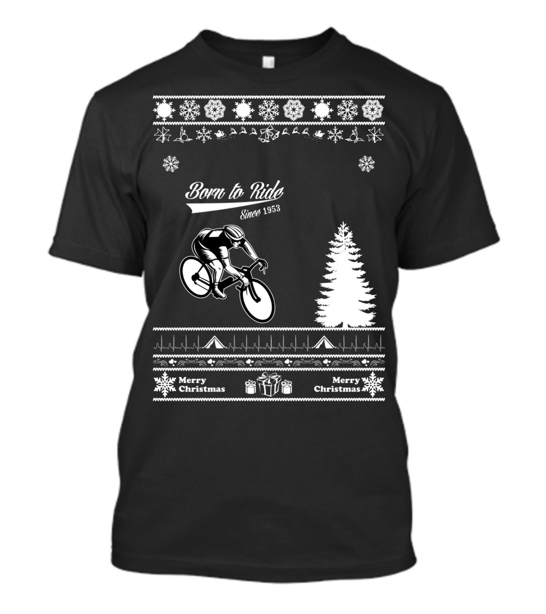 Born To Ride Merry Christmas Since 1953 T-Shirt