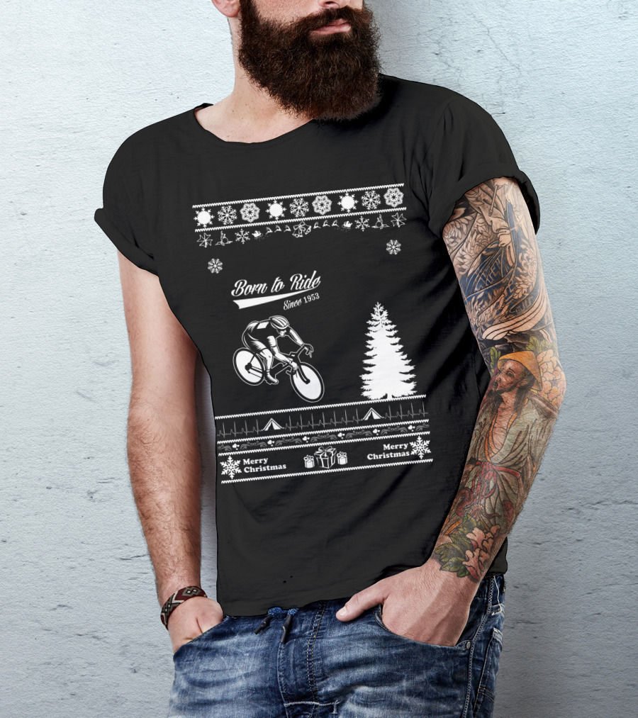 Born To Ride Merry Christmas Since 1953 T-Shirt