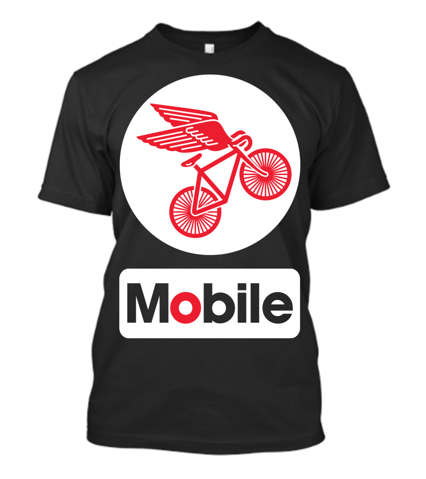 Mobile Pegasus Bicycle Wings T-Shirt