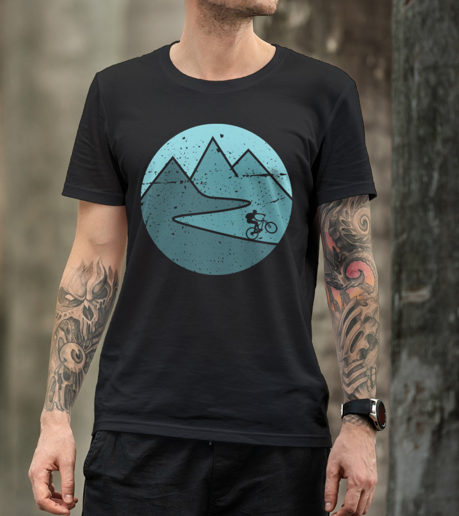 Mountain Bike Biker Cycling Adventure In Scenic Outdoor Mountains T-Shirt