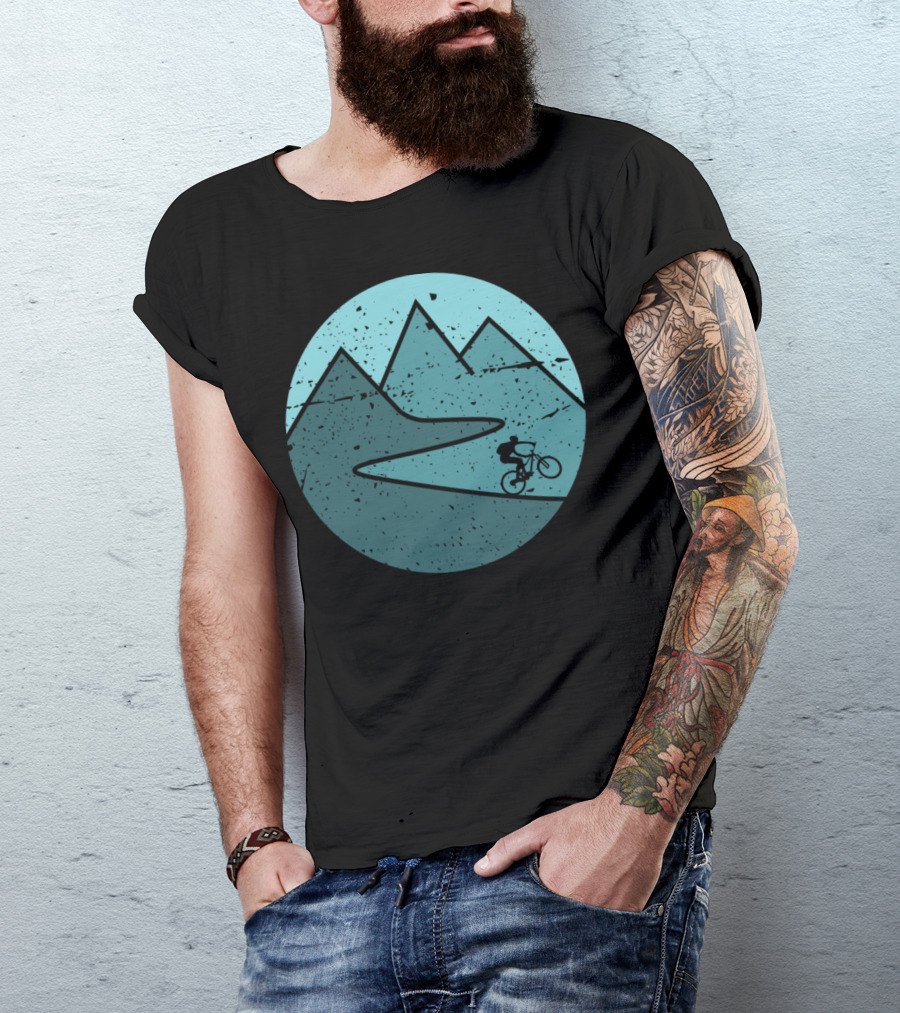 Mountain Bike Biker Cycling Adventure In Scenic Outdoor Mountains T-Shirt