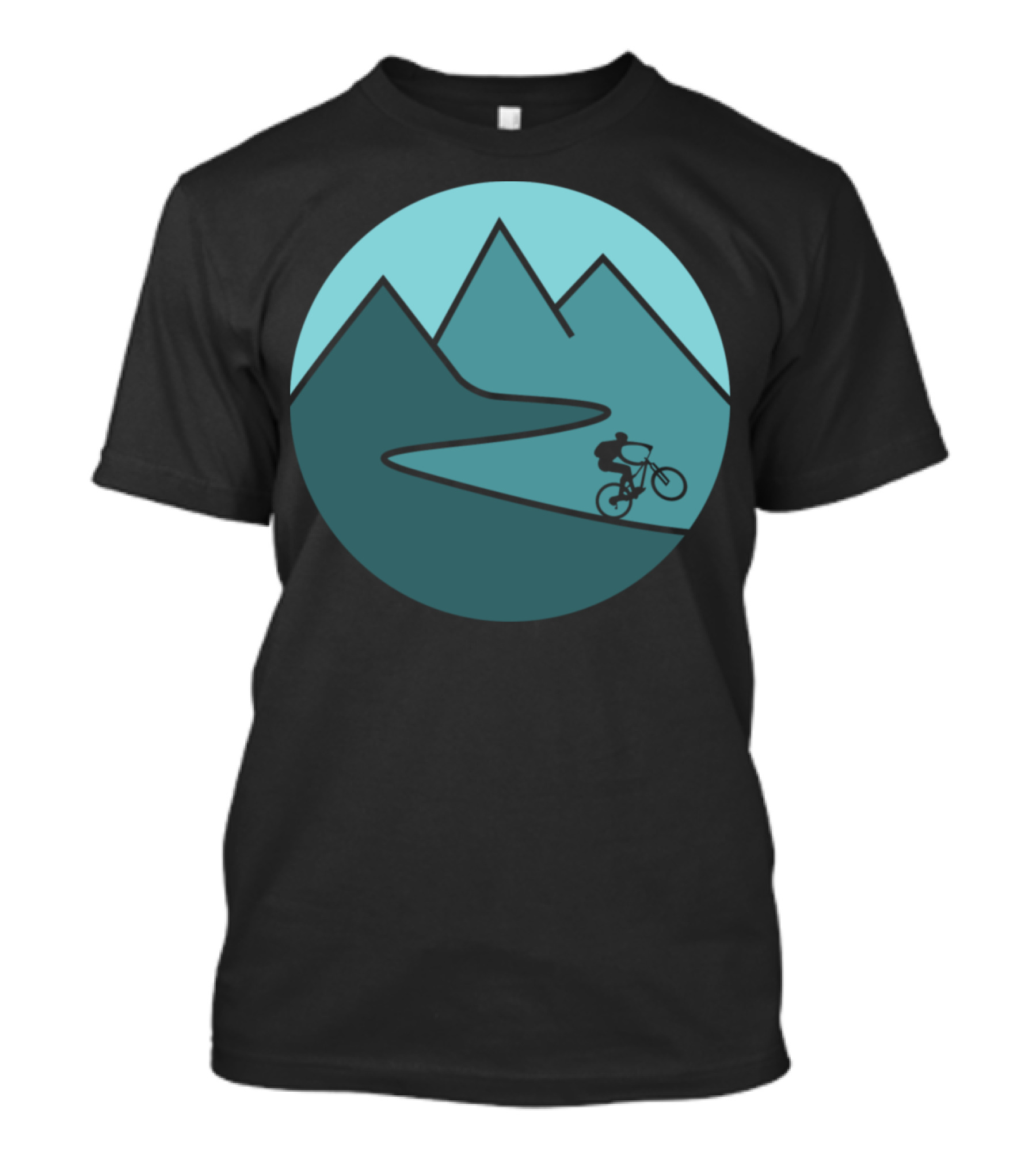 Mountain Bike Adventure Through Majestic Mountains T-Shirt