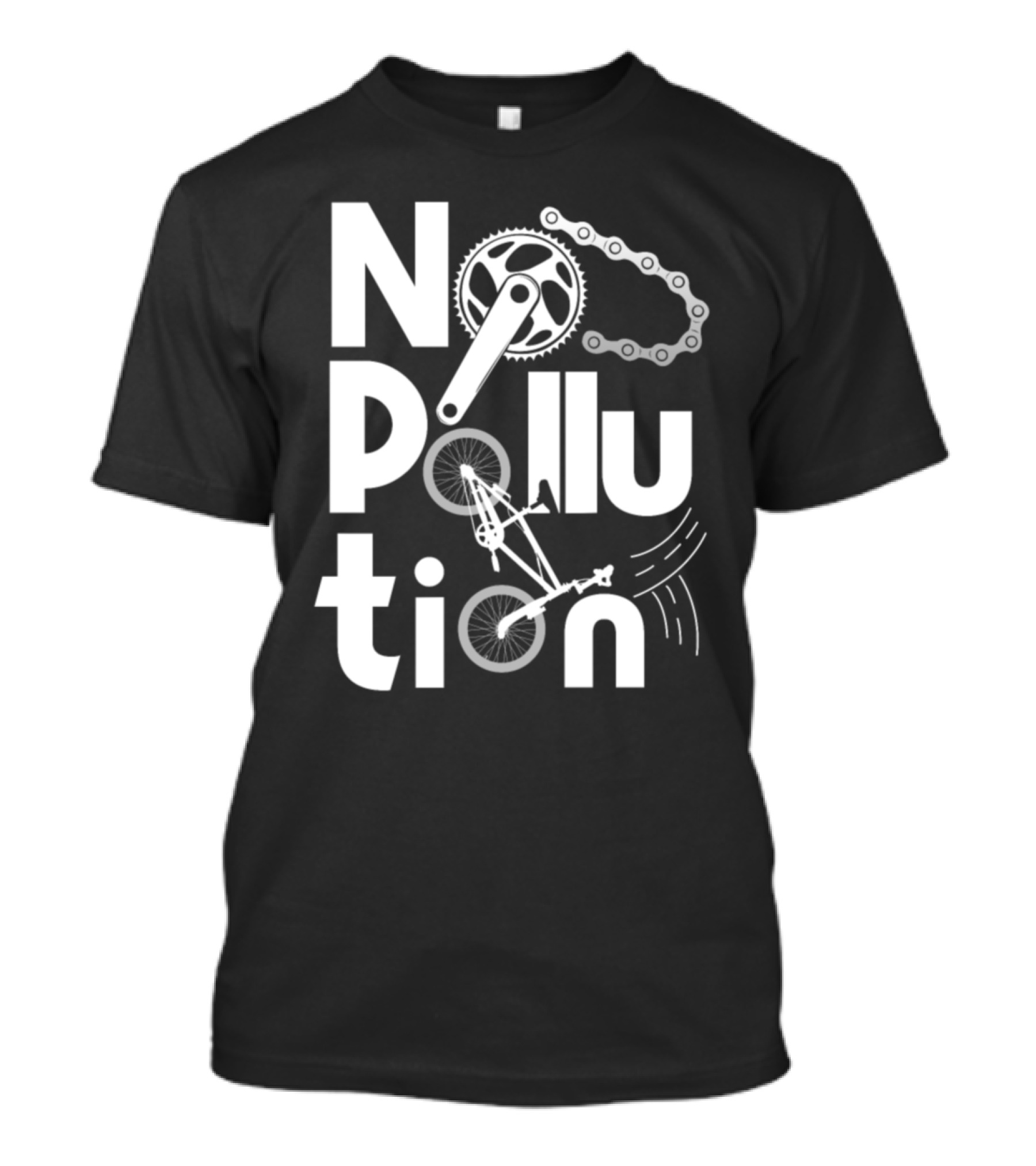 No Pollution Bicycle Gear Chain Eco-Friendly T-Shirt