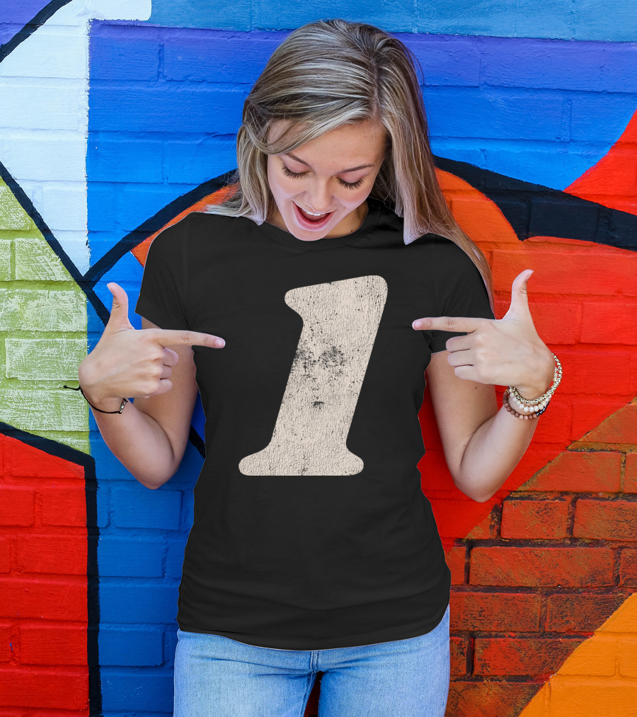 Number One Textured T-Shirt