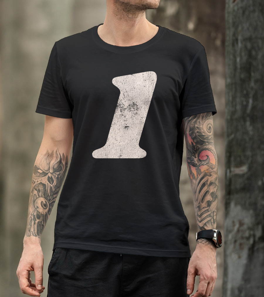 Number One Textured T-Shirt