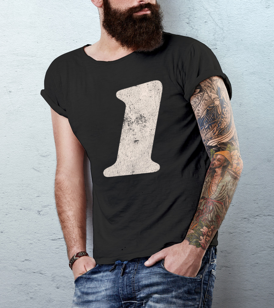 Number One Textured T-Shirt