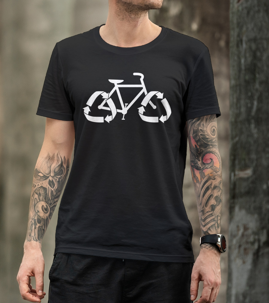 ReCycle Bicycle With Recycling Arrows Wheels T-Shirt