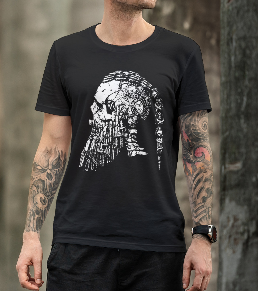 RAGNAR HEAD CAMOUFLAGE Viking Warrior Skull Art Cycling T-Shirt